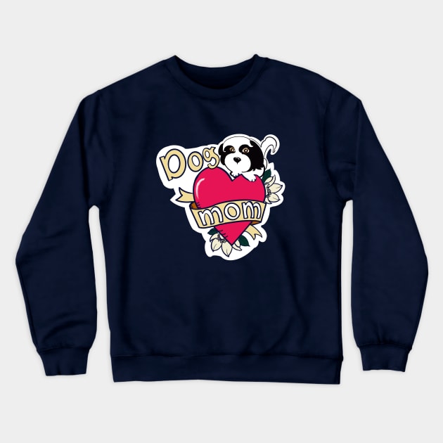 Dog Mom Tattoo Crewneck Sweatshirt by TAP4242